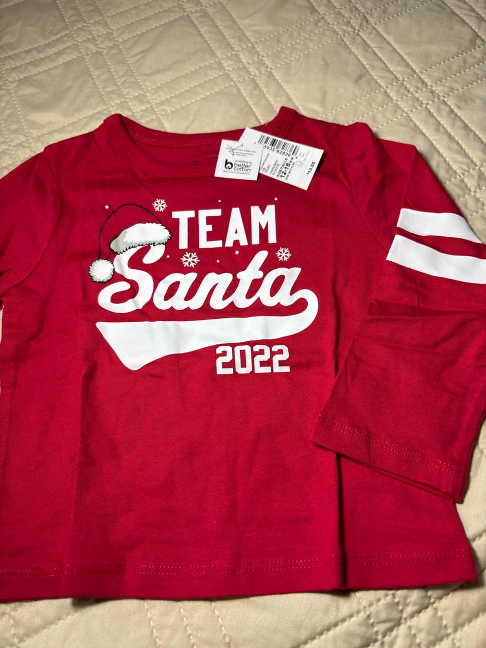 Children’s Place 12-18M Team Santa 2022 Long-Sleeve Tee